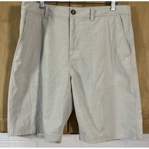 BKE Hybrid Shorts Mens 34 Stripe Standard Fit Performance Stretch Gray